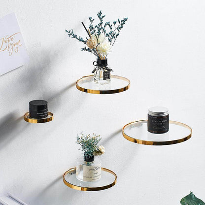 Sleek Wall Mounted Glass Shelf - Luxicro