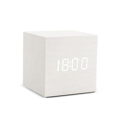 Wooden Digital LED Alarm Clock Cube