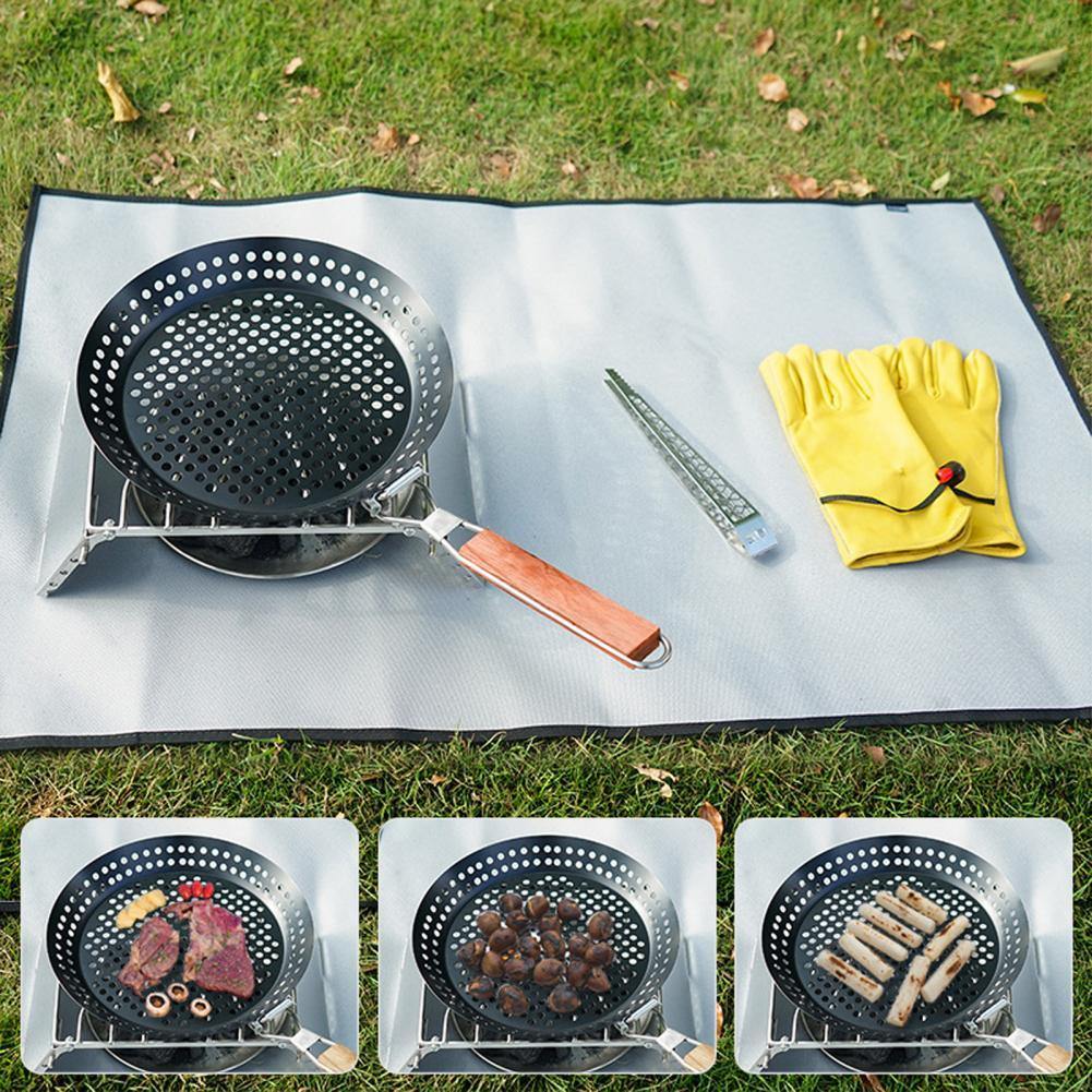 Compact Stainless Steel Grill Cooking Pan - Luxicro