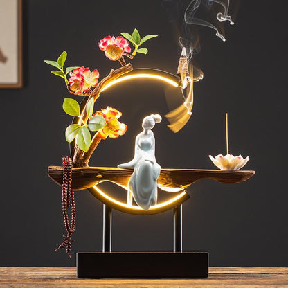 Decorative Stone Waterfall Incense Burner - Luxicro