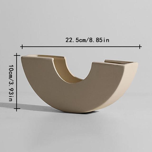 Delicate Flower Pattern Ceramic Decor Vase