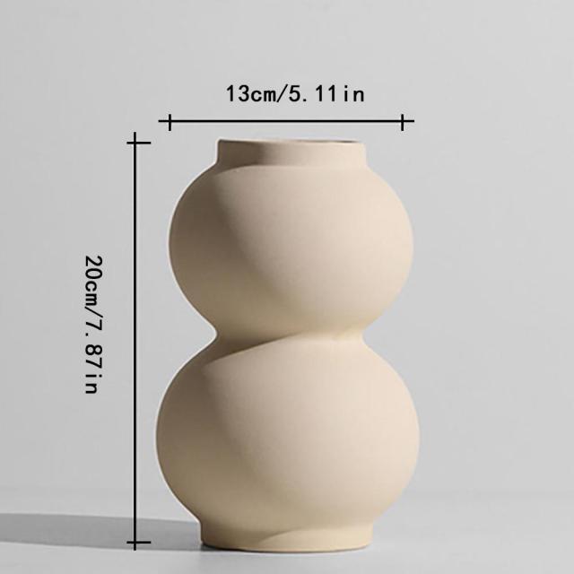 Delicate Flower Pattern Ceramic Decor Vase