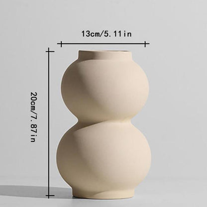 Delicate Flower Pattern Ceramic Decor Vase