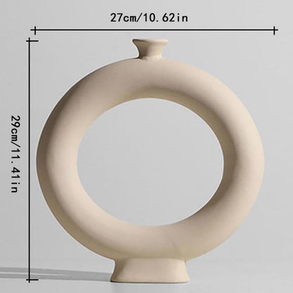 Delicate Flower Pattern Ceramic Decor Vase