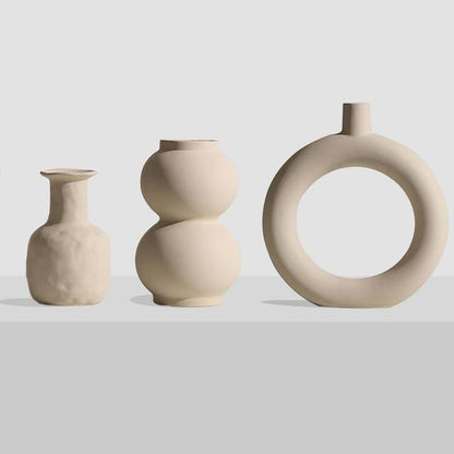 Delicate Flower Pattern Ceramic Decor Vase