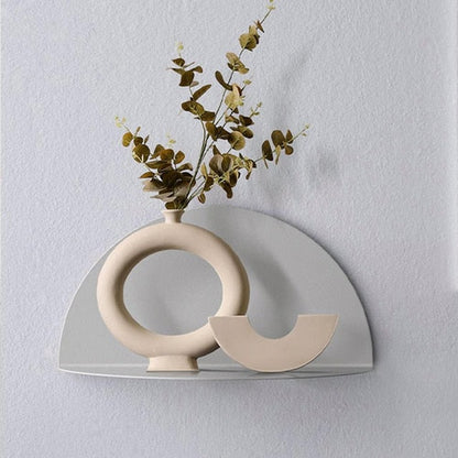 Delicate Flower Pattern Ceramic Decor Vase