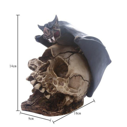 Creepy Halloween Skull Figurine Decoration