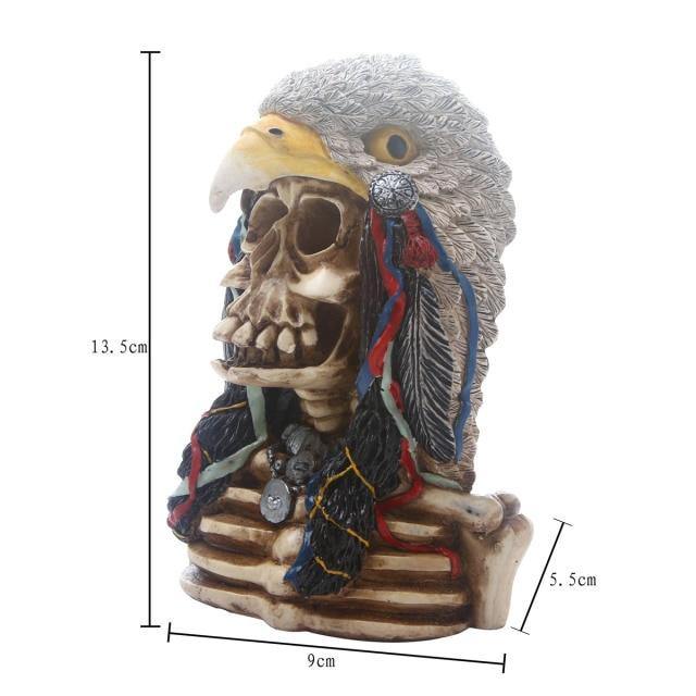 Creepy Halloween Skull Figurine Decoration