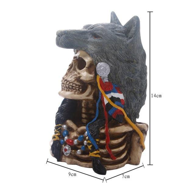 Creepy Halloween Skull Figurine Decoration