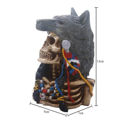 Creepy Halloween Skull Figurine Decoration