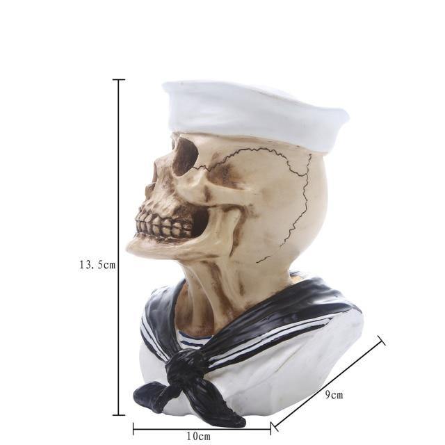Creepy Halloween Skull Figurine Decoration