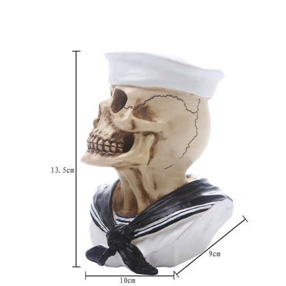 Creepy Halloween Skull Figurine Decoration