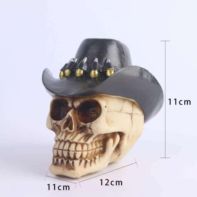Creepy Halloween Skull Figurine Decoration