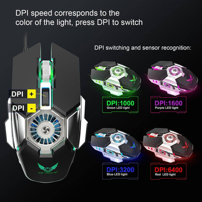 Compact USB Cooling Desk Fan Mouse Pad