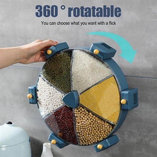 Compact Rotating Cereal Storage Bin Holder - Luxicro