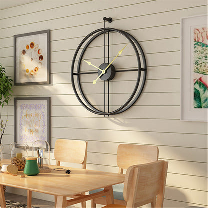 Sleek Modern Big Wall Clock Metal - Luxicro