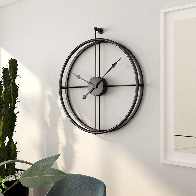 Sleek Modern Big Wall Clock Metal