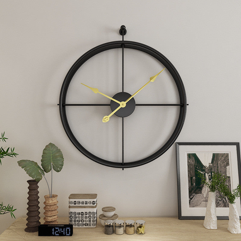 Sleek Modern Big Wall Clock Metal