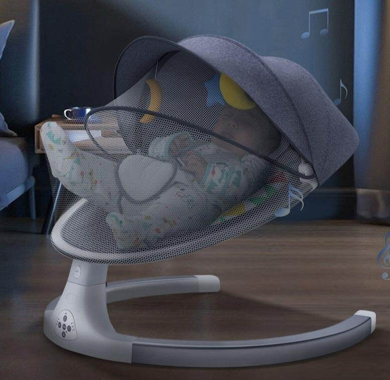 Portable Baby Swing with Soothing Music - Luxicro