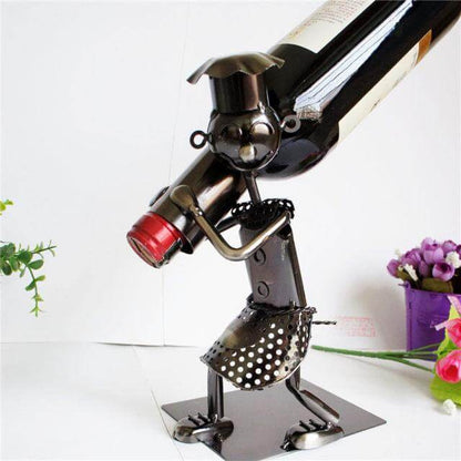 Decorative Iron Wine Bottle Holder