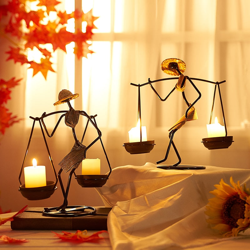 Contemporary Metal Holder for Candles - Luxicro