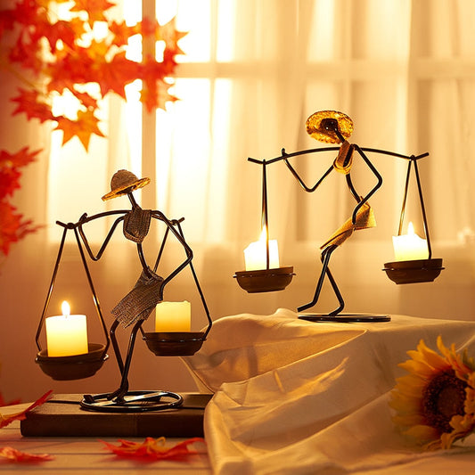 Contemporary Metal Holder for Candles - Luxicro