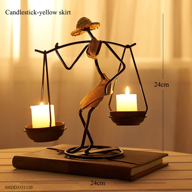 Contemporary Metal Holder for Candles