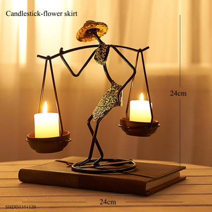Contemporary Metal Holder for Candles