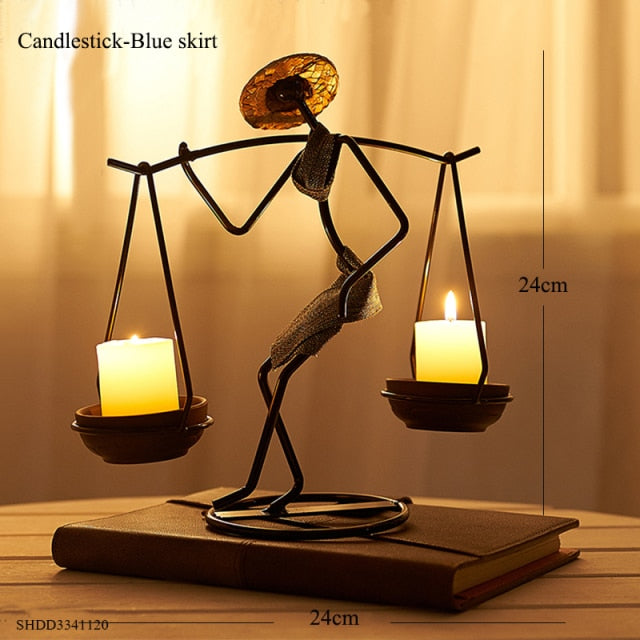 Contemporary Metal Holder for Candles