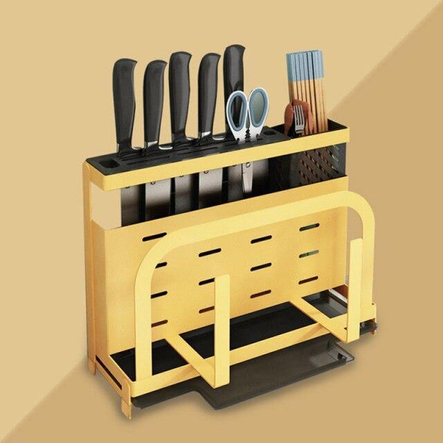 Compact Stainless Steel Kitchen Utensil Organizer Rack