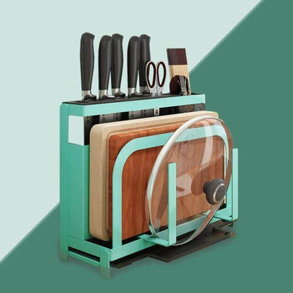 Compact Stainless Steel Kitchen Utensil Organizer Rack