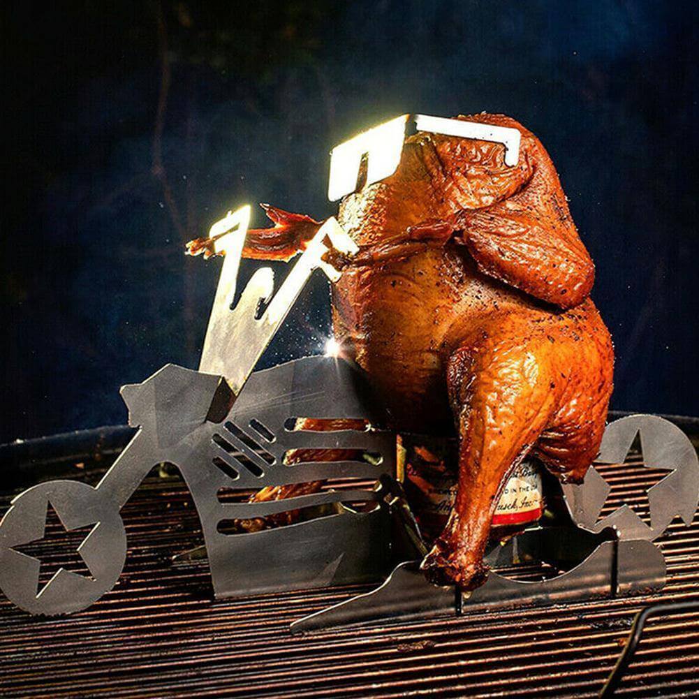 Compact Outdoor Chicken Grill Rack Stand - Luxicro