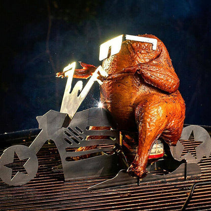 Compact Outdoor Chicken Grill Rack Stand - Luxicro