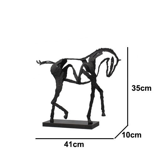 Contemporary Elegant Horse Figurine Decoration