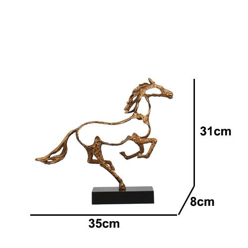 Contemporary Elegant Horse Figurine Decoration - Luxicro