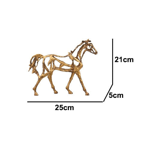 Contemporary Elegant Horse Figurine Decoration