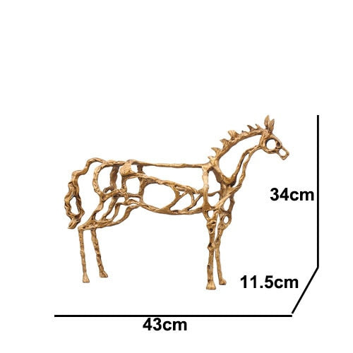 Contemporary Elegant Horse Figurine Decoration
