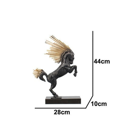 Contemporary Elegant Horse Figurine Decoration