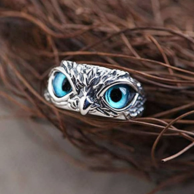 Vintage Inspired Owl Sterling Ring - Luxicro