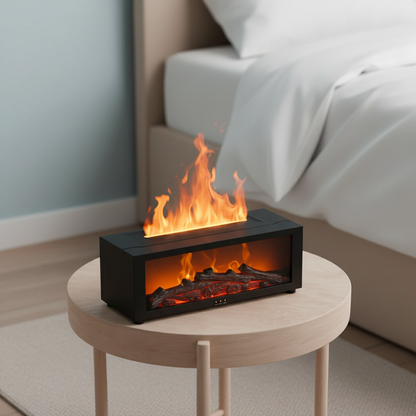 Compact Air Purifier and Humidifier with LED Light - Luxicro
