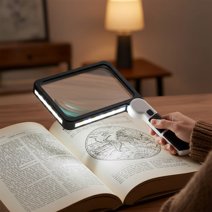 Large 5X LED Page Magnifying Glass