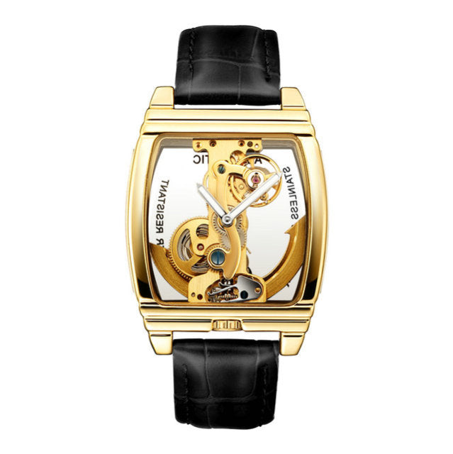 Sleek Automatic Transparent Mens Watch - Luxicro