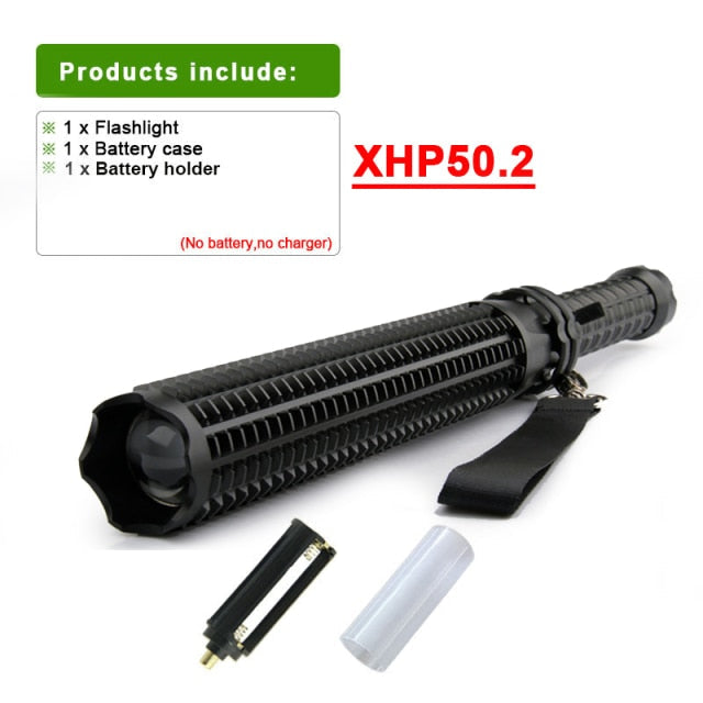 Bright LED Self Defense Flashlight Bat