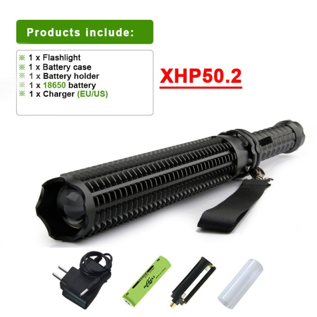 Bright LED Self Defense Flashlight Bat
