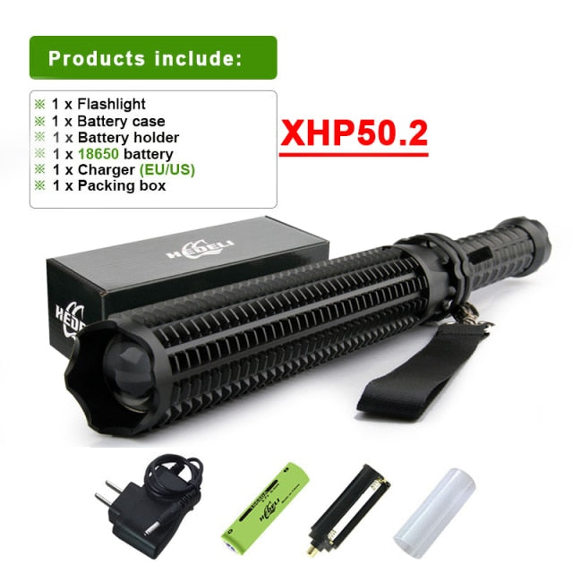 Bright LED Self Defense Flashlight Bat