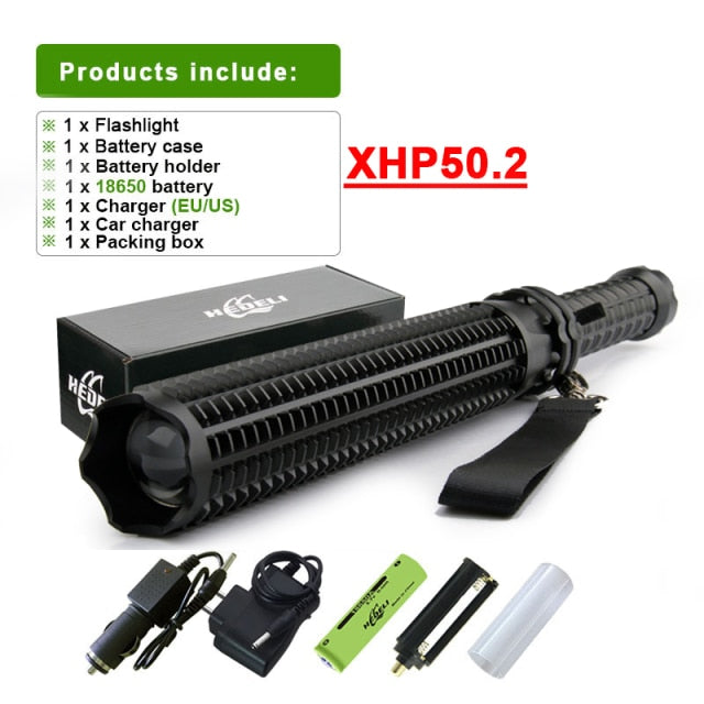 Bright LED Self Defense Flashlight Bat