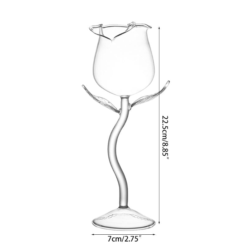 Elegant Pink Wine Glass