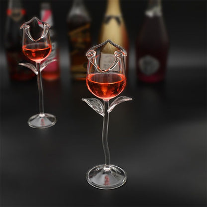 Elegant Pink Wine Glass