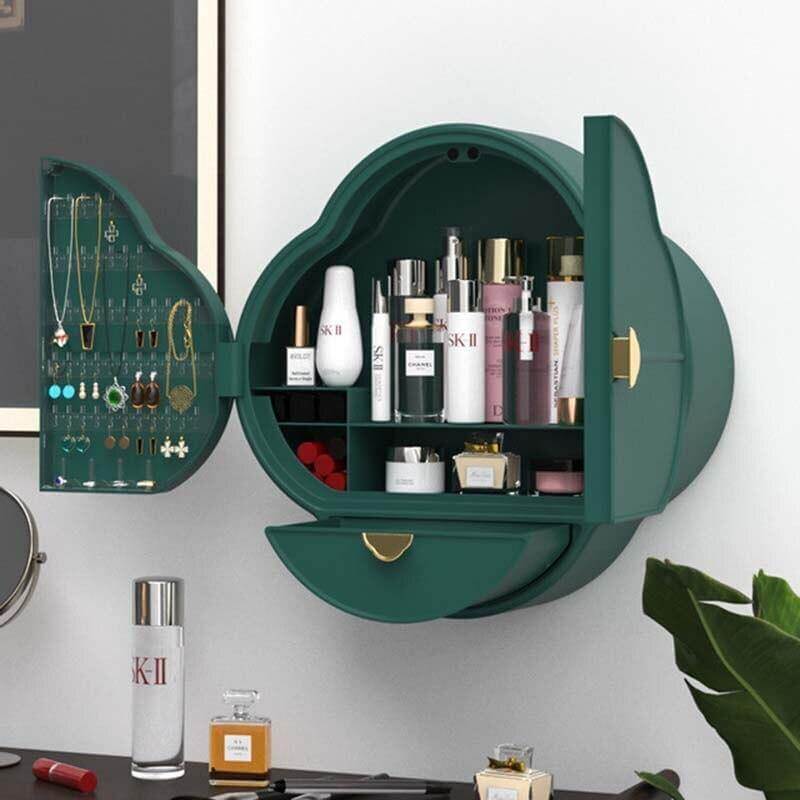 Easy Install Wall Mount Bathroom Cosmetic Organizer Box - Luxicro