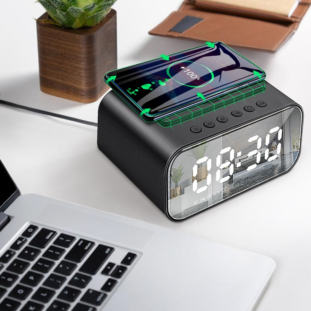 Portable Wireless Alarm Radio Phone Charger Speaker - Luxicro